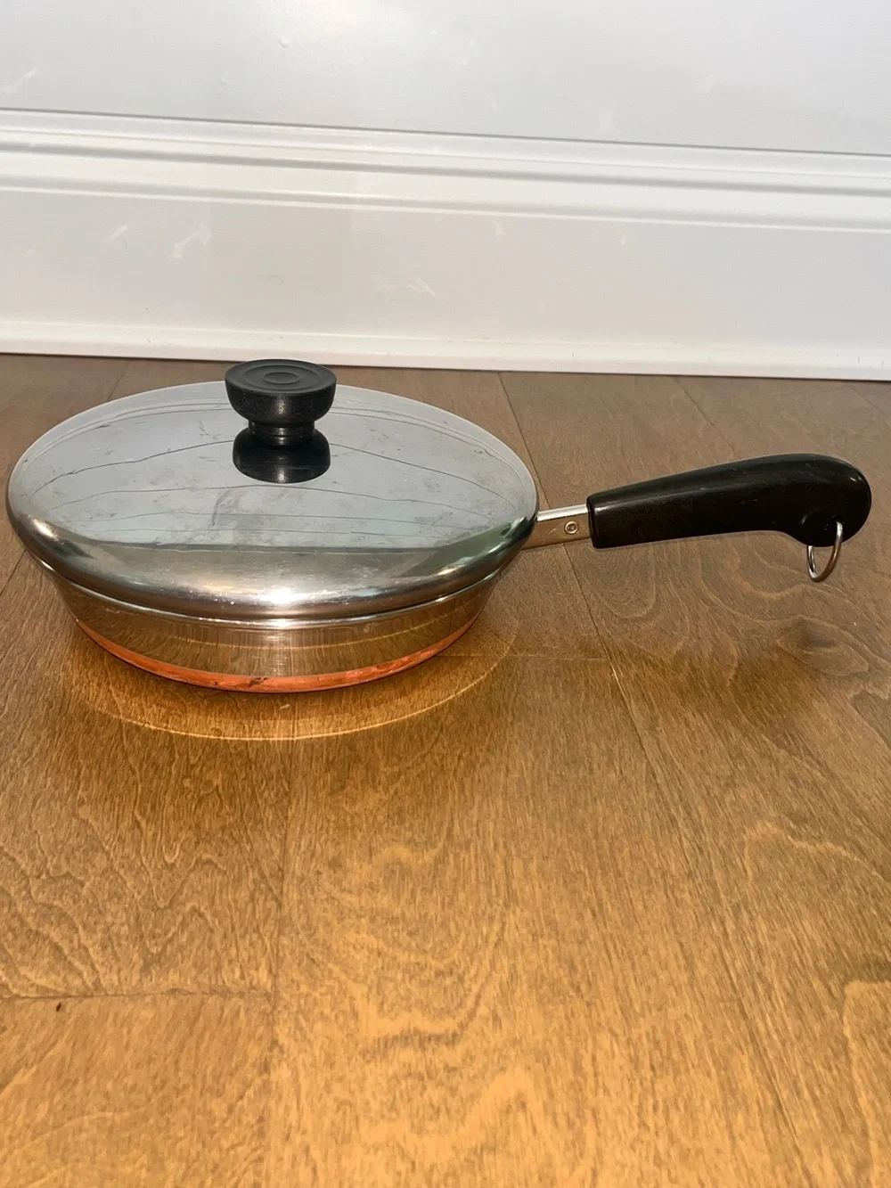 Vintage Revere Ware 8 Inch Copper Bottom Skillet W/Lid: -86
